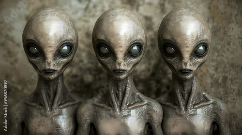 Grey aliens. Alien. Illustration