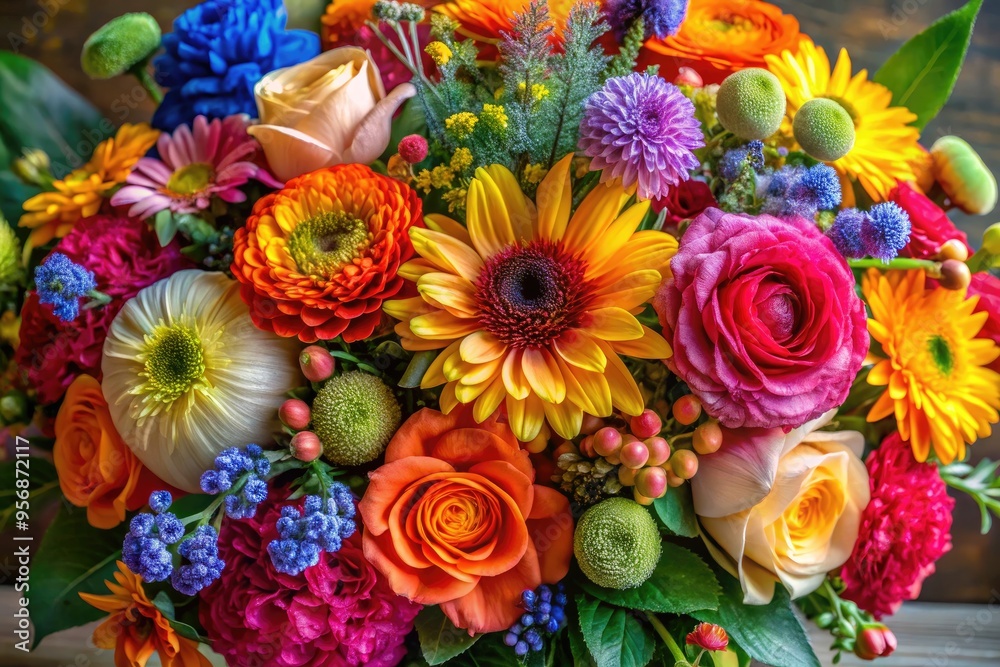 colorful bouquet of flowers colorful bouquet of flowers
