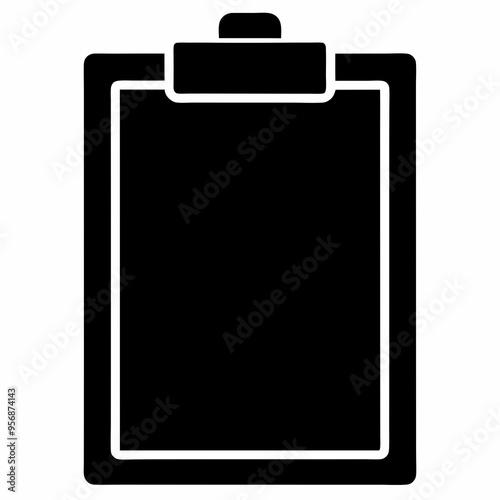 Clip-board Black silhouette