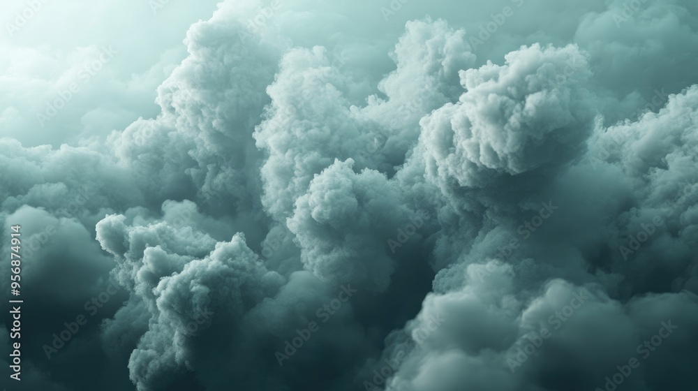 Minimalist background featuring smoke and clouds created through 3D illustration and rendering Minimalist background featuring smoke and clouds created through 3D illustration and rendering