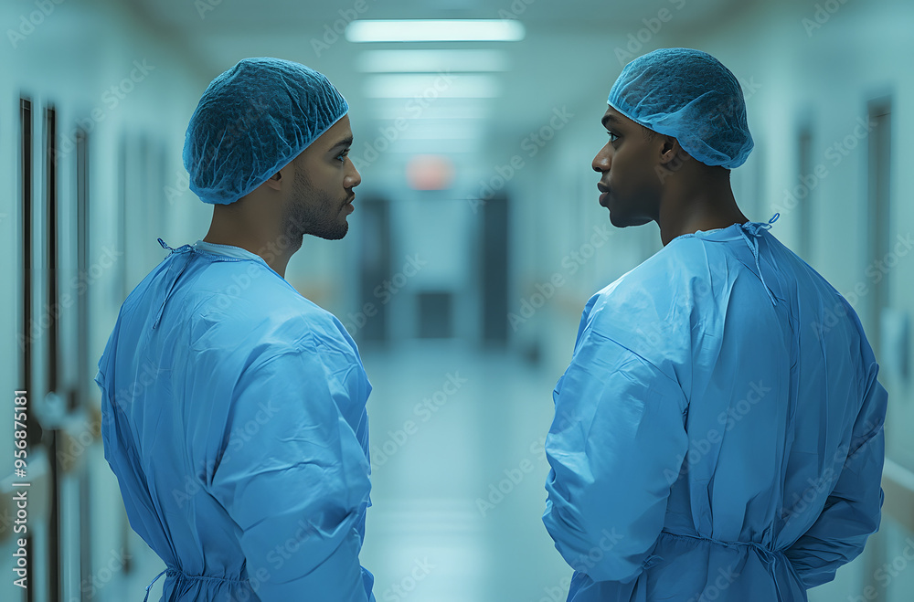 “Close-Up Shot of Two African American Doctors in Scrubs Discussing Medical Records, Highlighting Diversity in Healthcare”
“Close-Up Shot of Two African American Doctors in Scrubs Discussing Medical Records, Highlighting Diversity in Healthcare”