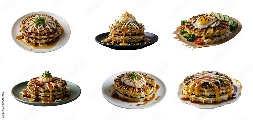Okonomiyaki no a transparent background
