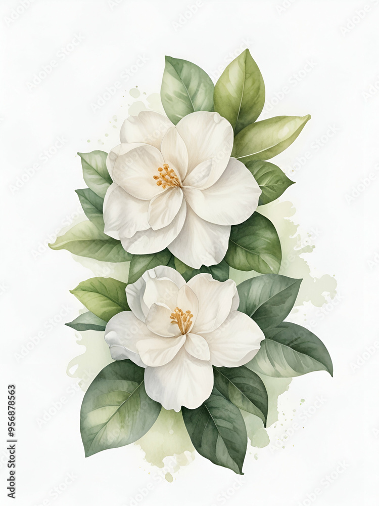 Gardenia flower clipart , white flowers on a white background, Gardenia flower painting by watercolo
Gardenia flower clipart , white flowers on a white background, Gardenia flower painting by watercolo
