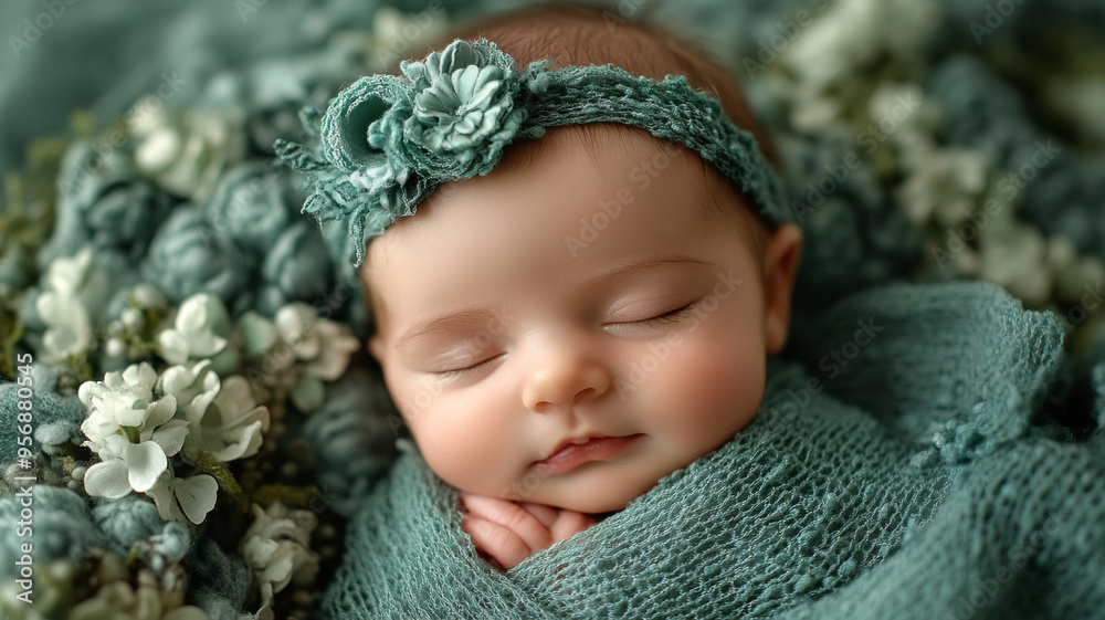 Sweet sleeping peacefully baby close up Sweet sleeping peacefully baby close up
