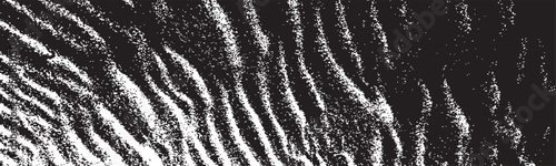 Vector sand texture. Background with sandy grains for banner design, travel flyer, or poster template. Black and white texture with a beach holiday backdrop. A monochrome pattern of the seaside.