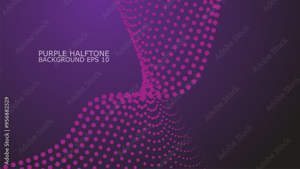 Purple Halftone abstract background vector image for backdrop or presentaion Purple Halftone abstract background vector image for backdrop or presentaion