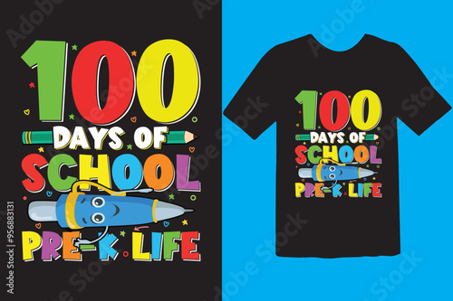 Back to School T-shirt Design, First day of school shirt, , Funny Teacher or Student Shirt, Last Day of School, 100 Magical Days