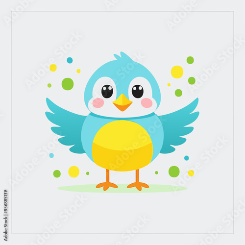 Bird Cute Small Cartoon Baby Animal Character
