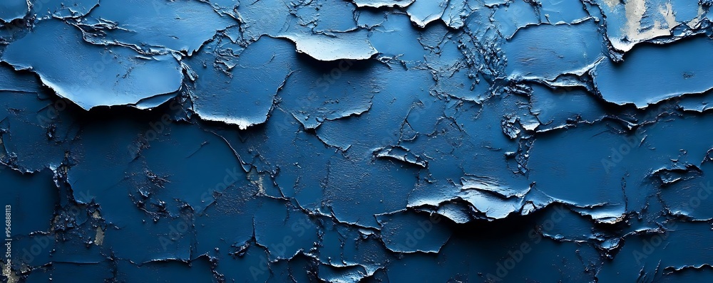 Abstract Blue Cracked Paint Texture Background Abstract Blue Cracked Paint Texture Background