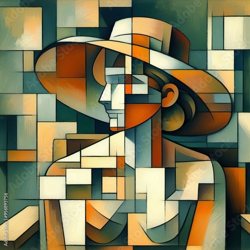 Cézanne's Geometric Forms Breaking down her figure into simplif photo