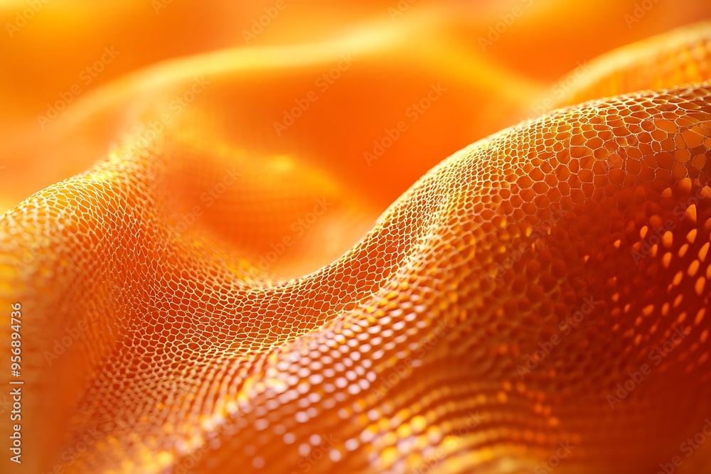 Abstract Orange Honeycomb Pattern 3D Illustration Abstract Orange Honeycomb Pattern 3D Illustration