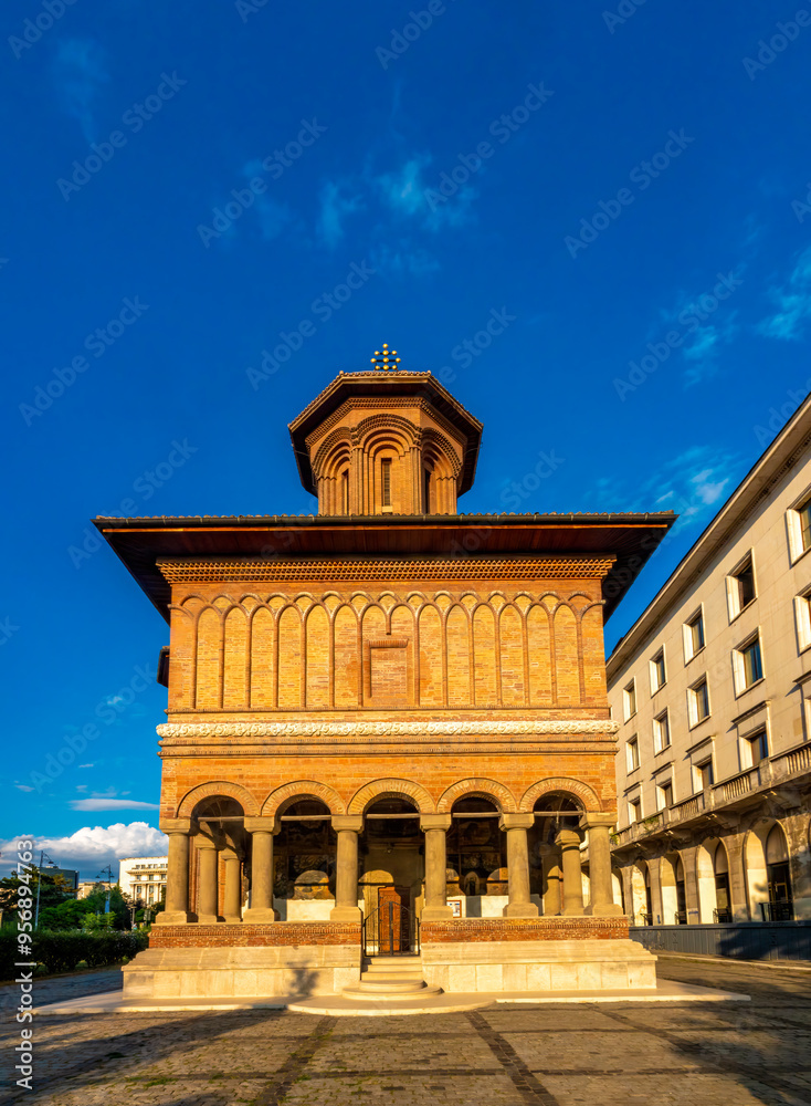 Obraz premium The rear facade of the Antim Monastery Church (Mănăstirea Antim), Bucharest, Romania