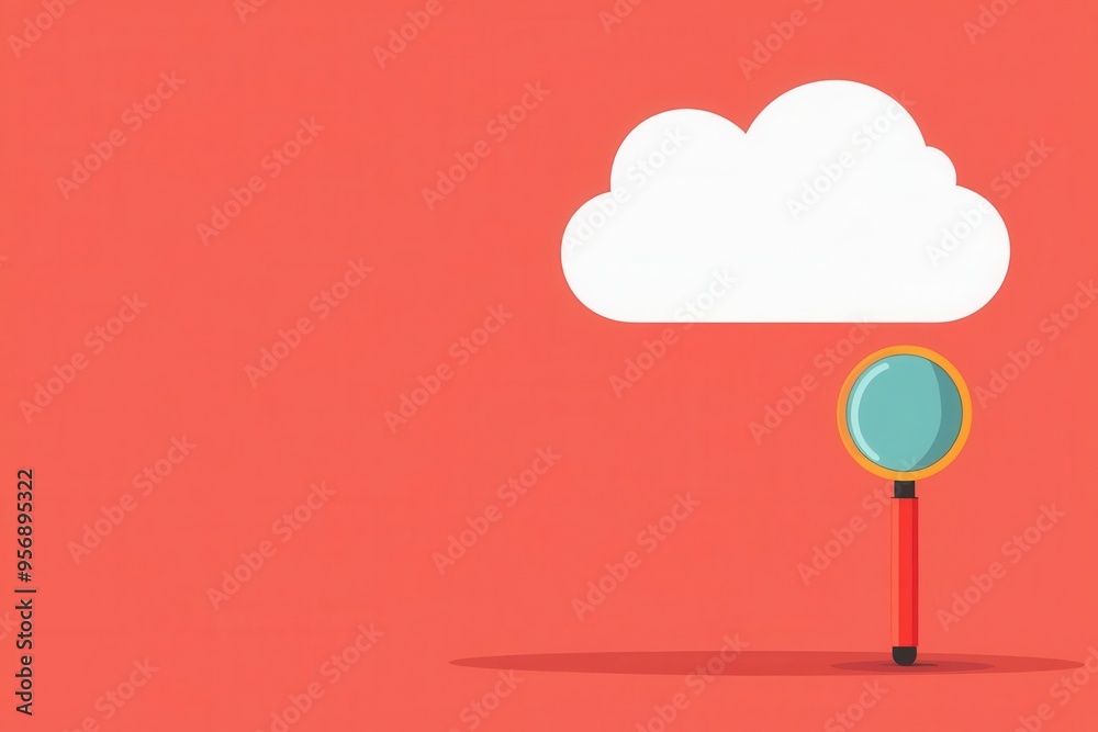 Search engine advertising, cloud-based campaign management, flat design illustration Search engine advertising, cloud-based campaign management, flat design illustration