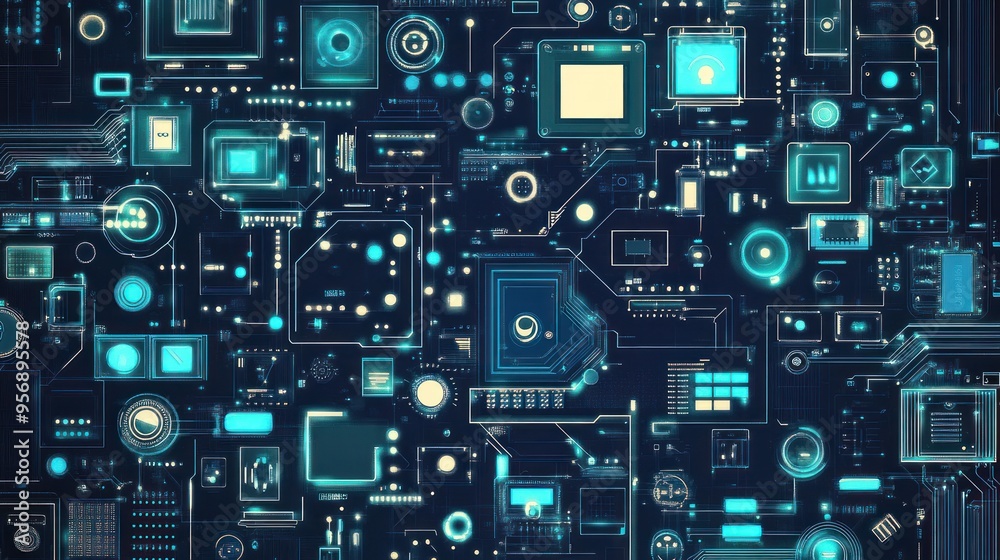 Abstract Futuristic Digital Interface Design Abstract Futuristic Digital Interface Design