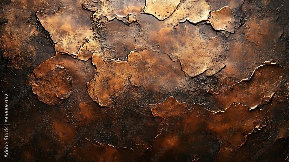 Abstract Background Texture - Dark Brown and Gold Textured Wall Abstract Background Texture - Dark Brown and Gold Textured Wall