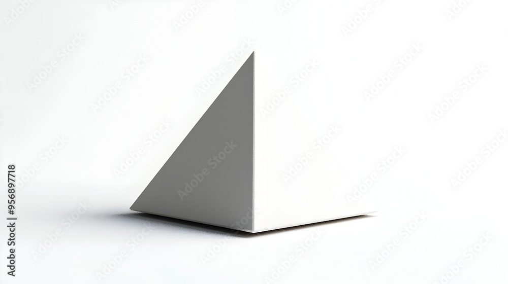 Minimalist Geometric Triangle Architectural Design Render in White and Grey Tones Minimalist Geometric Triangle Architectural Design Render in White and Grey Tones
