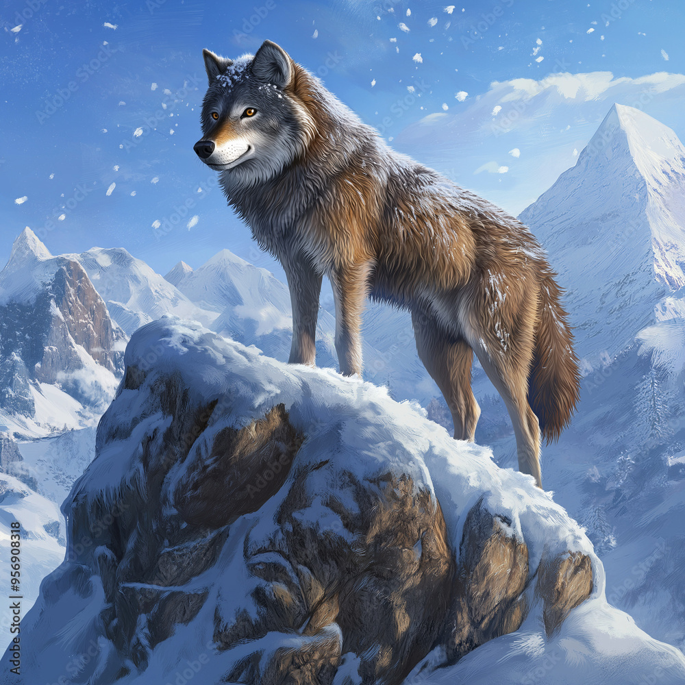 wolf in winter wolf in winter