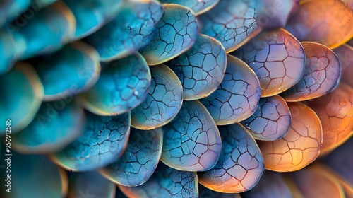 A detailed micro photograph of a pine cone, revealing its intricate structure and color variations.