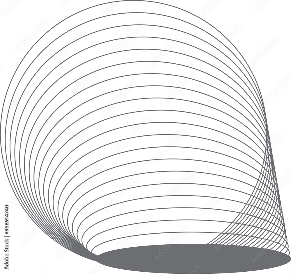 Obraz premium Oval frame with geometric circle blending shape for tag, logo, label, banner