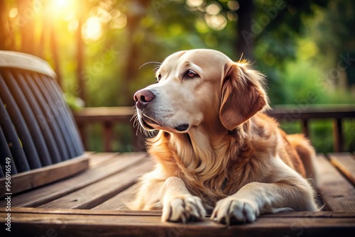 Dog's Quiet Moment of Relaxation photo