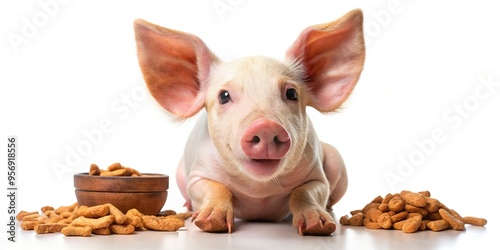 ear wax removal pet food with pigs ears and dog snacks photo