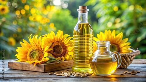 Raw and unfiltered sunflower oil for best taste