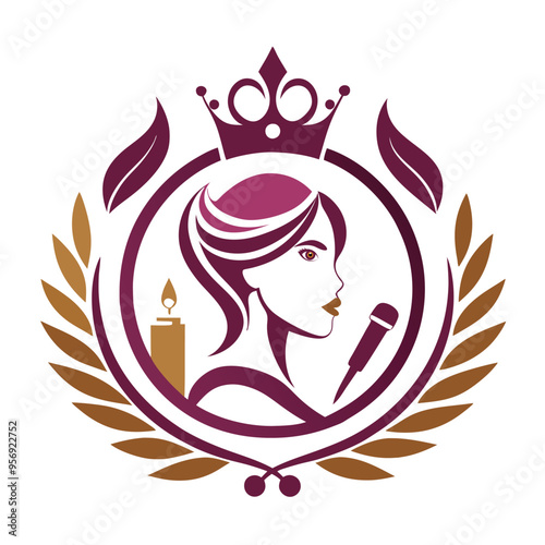 An elegant and luxurious logo vector illustration photo