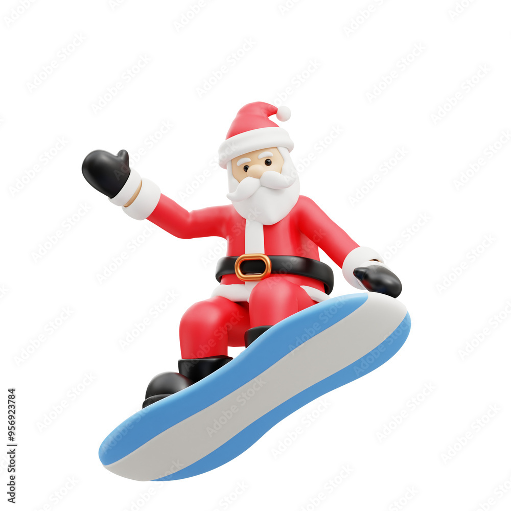 3D Santa Claus Merry Christmas Object 3D Santa Claus Merry Christmas Object