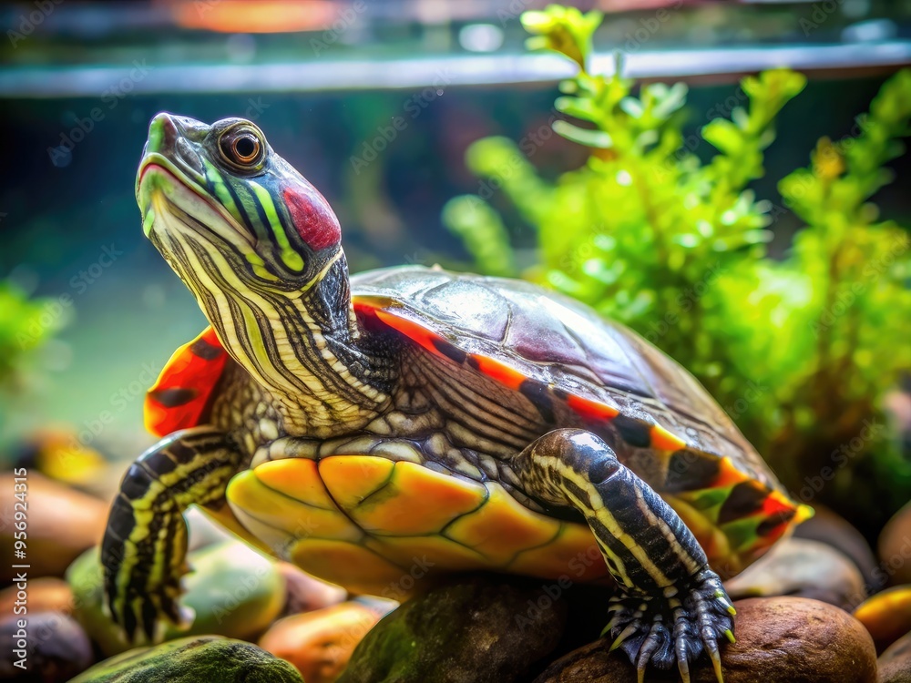 Fototapeta premium red eared terrapin tank size requirements