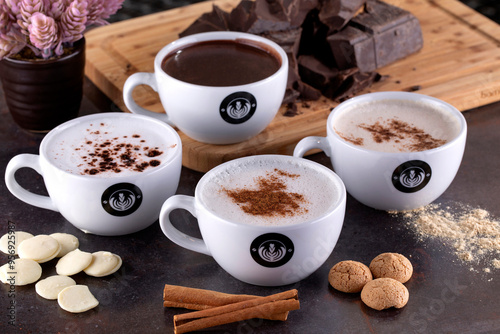 cup of coffee and cookies