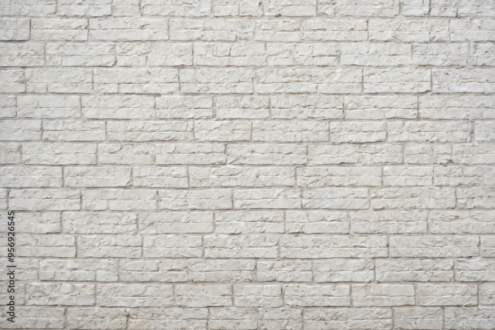 Obraz premium Close-up white brick wall bricks are arranged horizontal White w