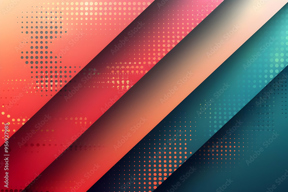 Abstract Background with Diagonal Stripes and Dot Pattern