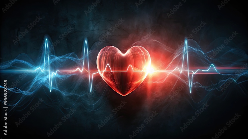 heart beat on black heart beat on black