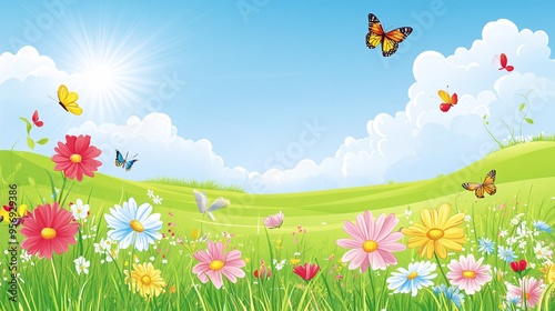meadow with flowers