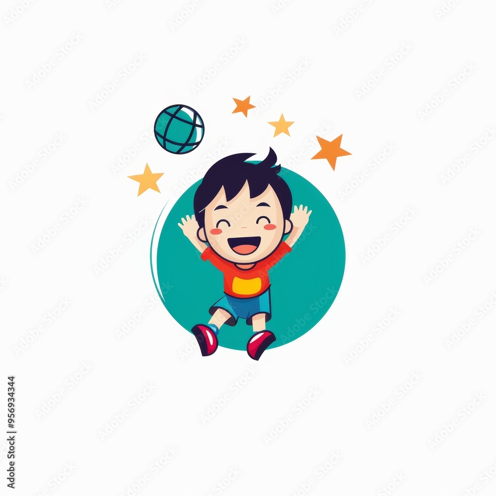 kids logo design with vector concept on white background kids logo design with vector concept on white background