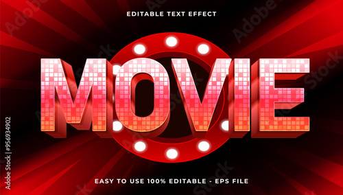 special gradient text style effect template, 3D glow light editable text effect
