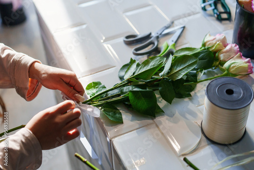 person preparing salad
