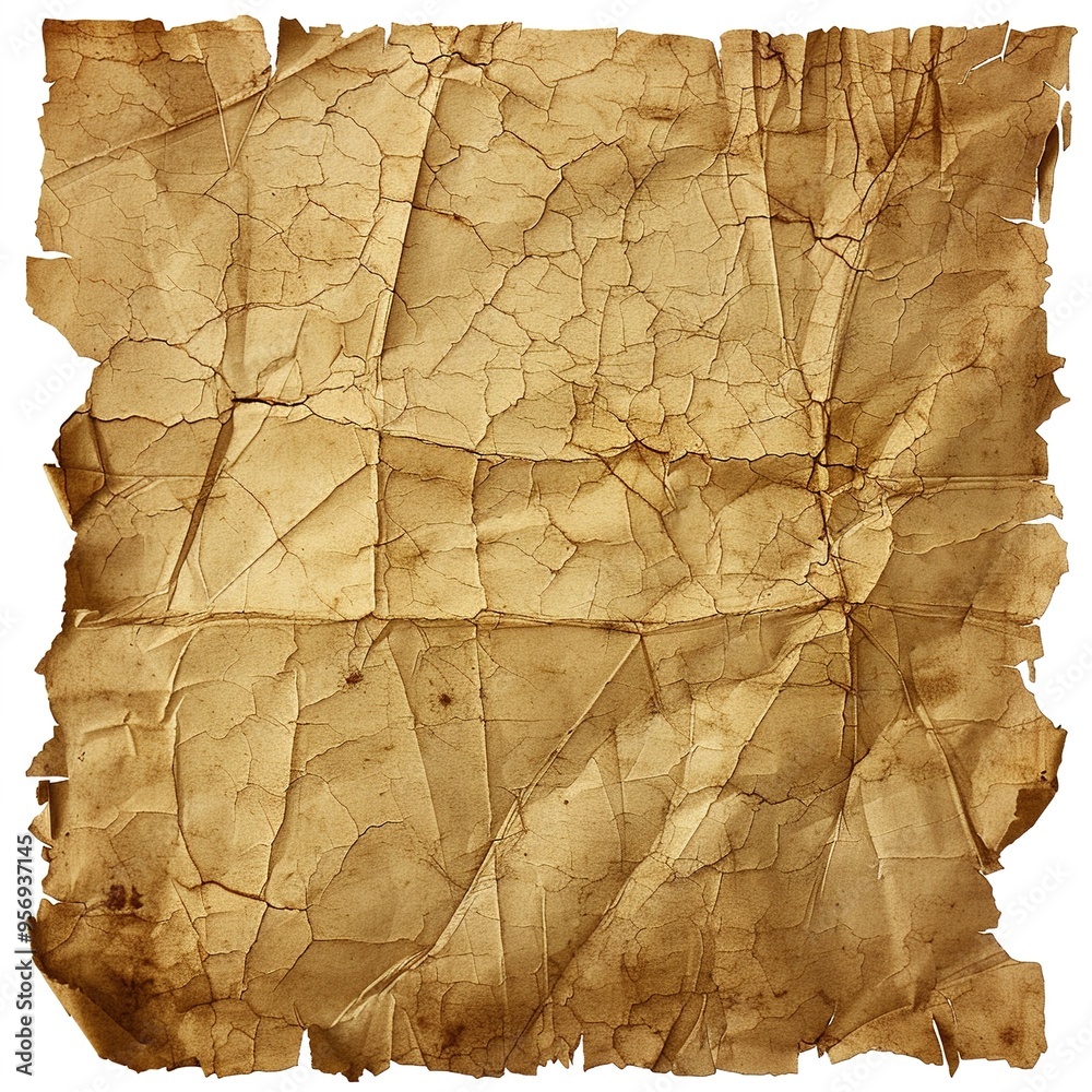 Fototapeta premium Vintage grunge paper texture isolated. 
