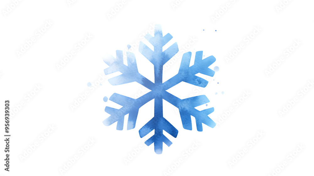 Watercolor snowflake transparent background Watercolor snowflake transparent background