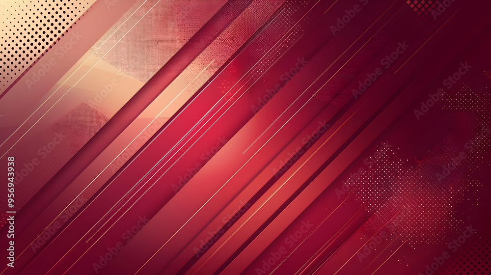 Fototapeta premium Abstract Background with Diagonal Lines and Golden Dots Illustration