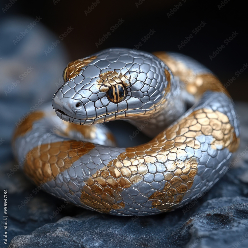 Gold and Silver Snake. Gold and Silver Snake.