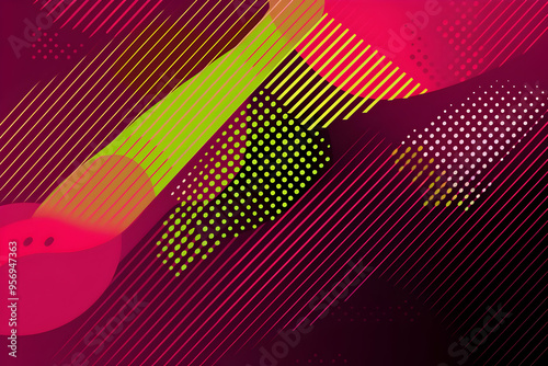 Wallpaper Mural Abstract Background with Pink and Green Stripes Torontodigital.ca