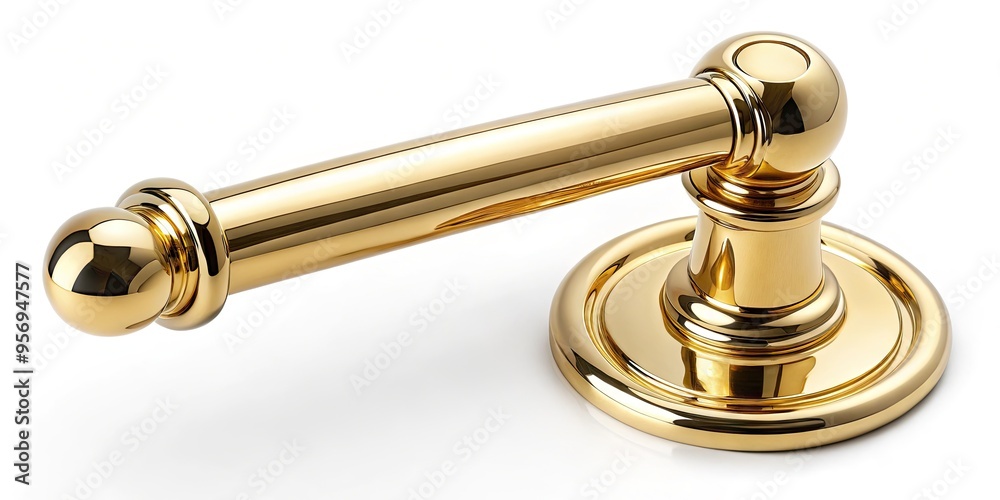 Gold Plated Handle Glossy Finish Glamour Concept Elegance Mood Gold Plated Handle Glossy Finish Glamour Concept Elegance Mood