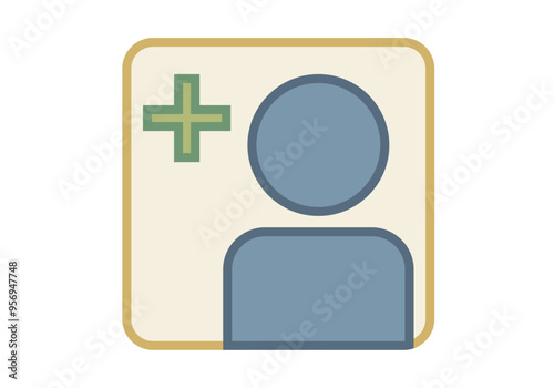 Icono de agregar usuario o amigo en red social