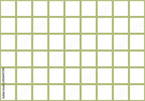 Cuadrícula de trazo verde en fondo blanco