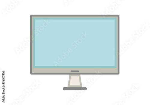 Pantalla de ordenador blanco y gris