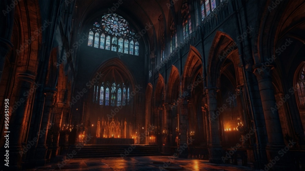 Fototapeta premium interior of the church of the holy sepulchre