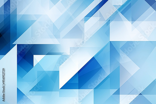 Abstract geometric background with blue triangles.