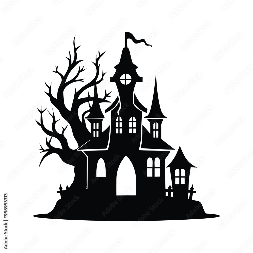 Collection of Halloween House Vector Silhouette Icons - perfect for next Halloween Collection of Halloween House Vector Silhouette Icons - perfect for next Halloween