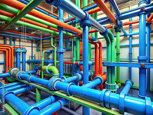 Seamless Junctions Plastic Piping Systems Concept photo